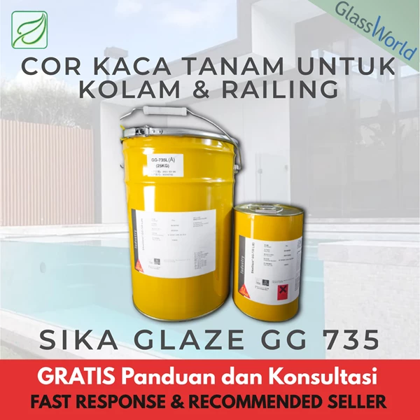 SIKAFORCE d.h. SIKA GG 735 Sealant Cor Kaca Tanam Untuk Kolam & Railing - FULL PACK